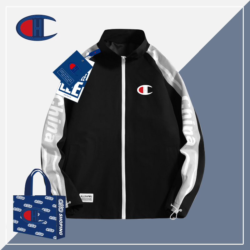 champion冠军春秋新款夹克男女款潮牌情侣学生外套