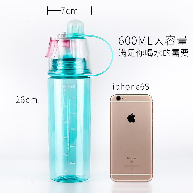 家柏饰(CORATED)O2COOL喷雾水杯夏季户外保冷运动健身随手杯儿童便携学生水壶 黄色600ml高清大图