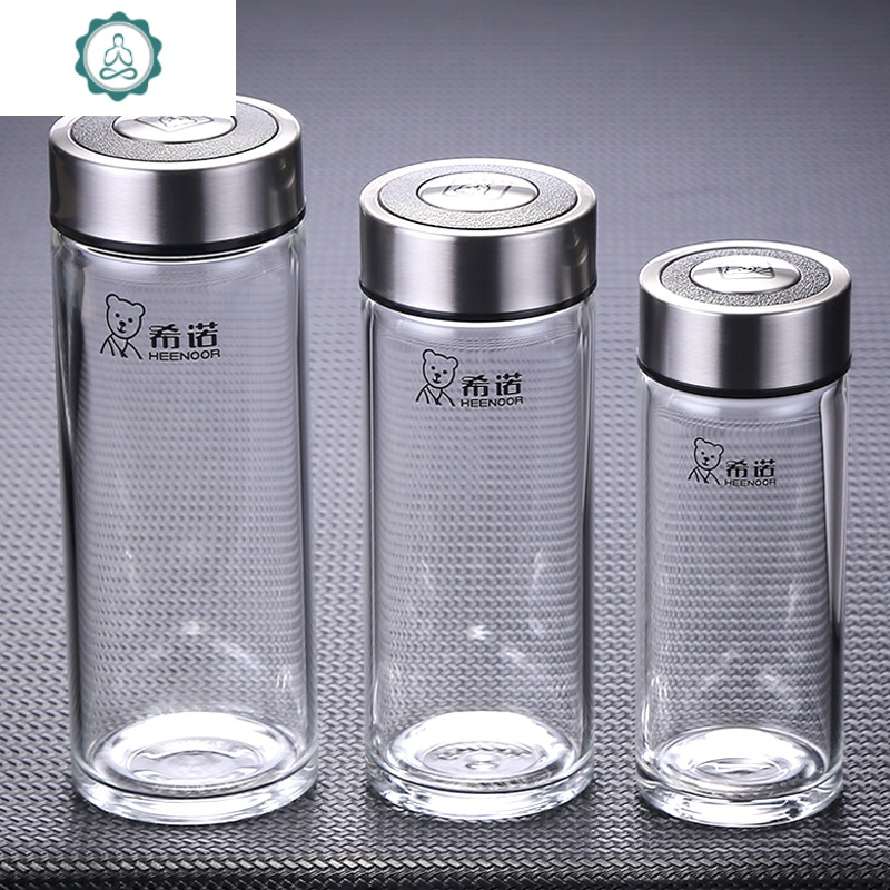 单层便携透明水杯创意加厚耐热男女士车载茶杯 玻璃杯