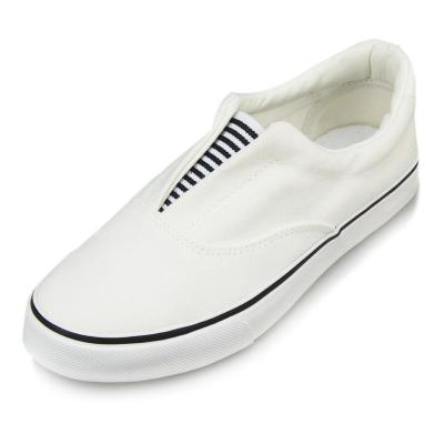 DOUBLESTAR双星DSA033 双星休闲鞋男帆布休闲鞋松紧口套脚情侣鞋低帮鞋四季男女款帆布鞋运动风通用 白色 38码