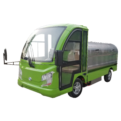 四轮电动压缩式挂桶式垃圾车电瓶物业社区液压尾板箱货车清运车 定制特殊颜色 72V