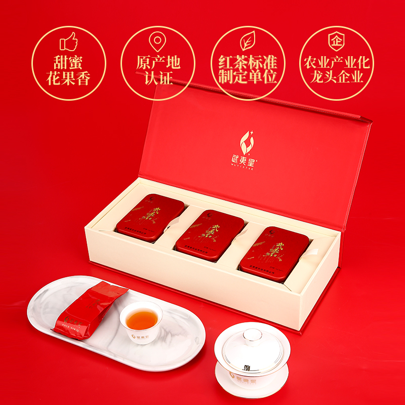 武夷星遇见武夷红礼盒武夷红茶武夷山茶叶60g