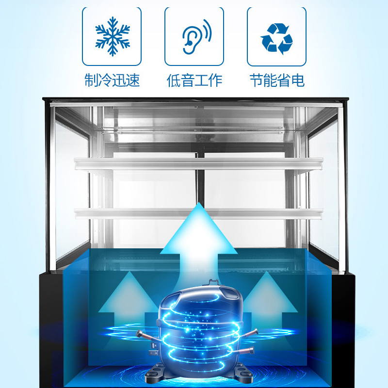 鸿升 HS-DG-01 1.2米落地弧形蛋糕柜蛋糕展示柜弧形柜西点柜慕斯柜西点甜品熟食水果保鲜柜