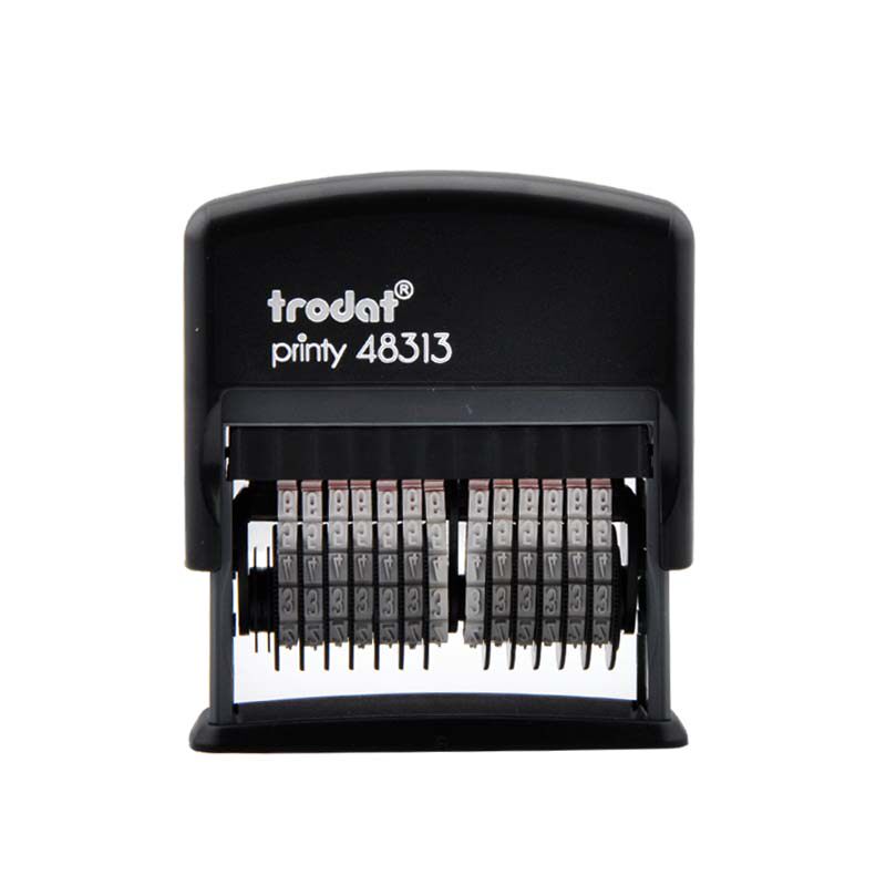 卓达48313 全自动翻转回墨印章可调13位数字批发红蓝黑色空白印台高清大图