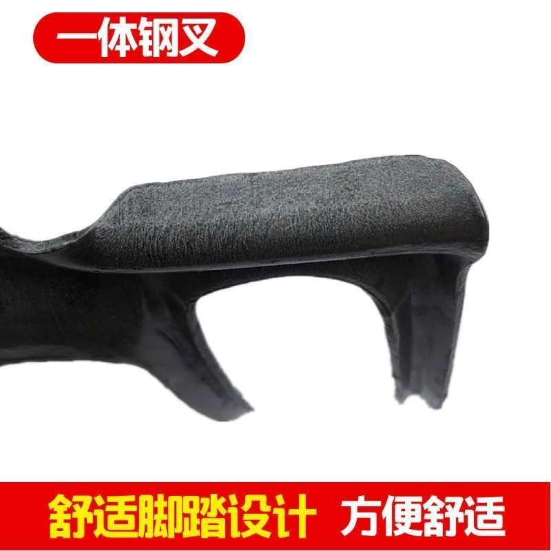 四齿钢叉 翻地松土神器铁叉子家用开荒挖土姜葱蒜挖粪加厚一体叉园林艺工具