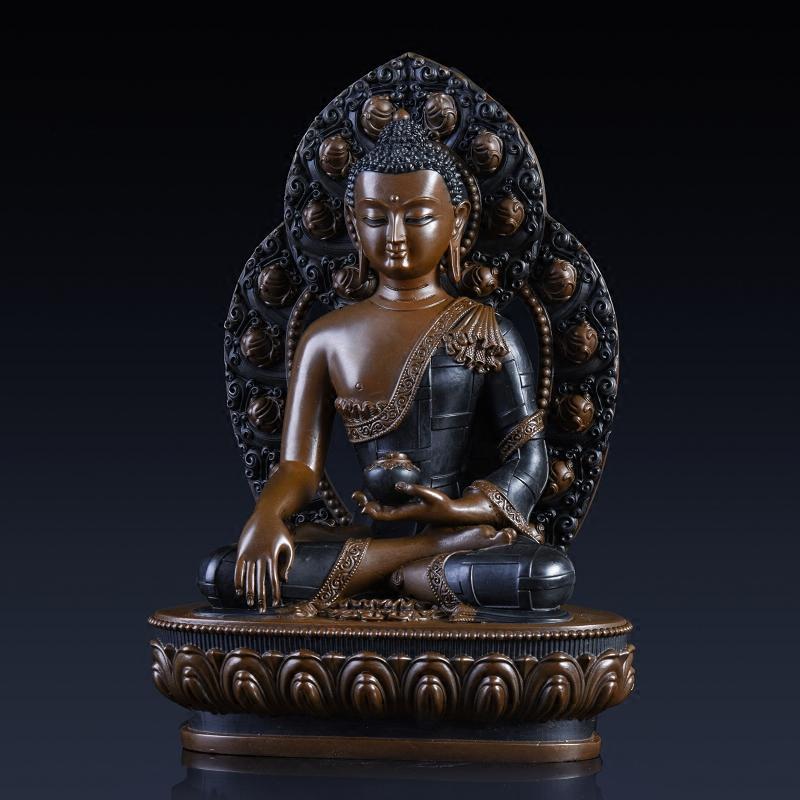 家柏饰(CORATED)释迦摩尼佛像铜 如来佛像释迦牟尼三世佛供奉密宗大号高清大图