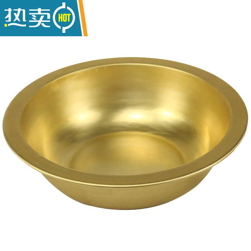 敬平铜盆纯铜家用加厚结婚喜盆用品老式复古仿古洗脸盆卫生间卫浴柜36高清大图