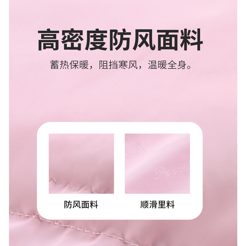 [1件3.5折]铅笔俱乐部童装秋冬新款女童羽绒背心中大童马夹儿童保暖外套高清大图
