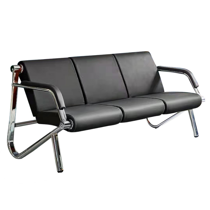 巴洛卡 皮布沙发 沙发椅等候椅沙发等待沙发办公室沙发BLK818西皮三人位高清大图