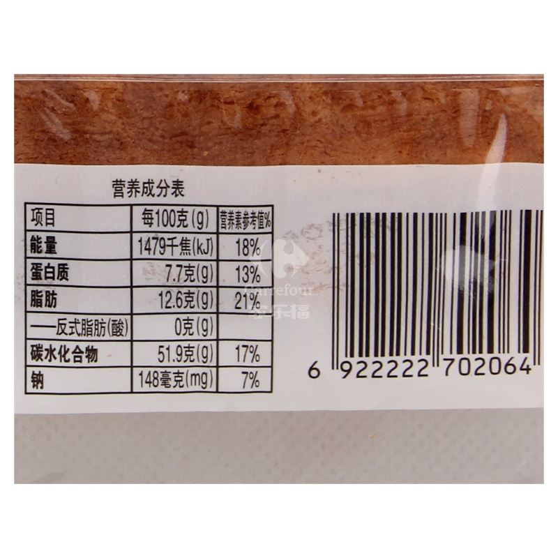 桃李手撕面包160克