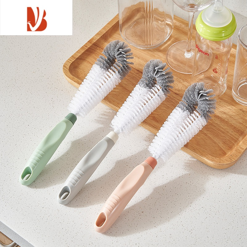 三维工匠长柄杯刷无死角刷杯子器小刷子去茶渍刷奶瓶洗杯子硬毛清洁