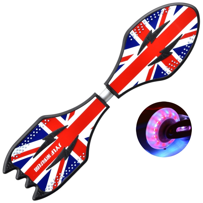 活力板游龙板二轮蛇板儿童男孩女生青少年闪电客摇摆两轮双轮蛇形滑板