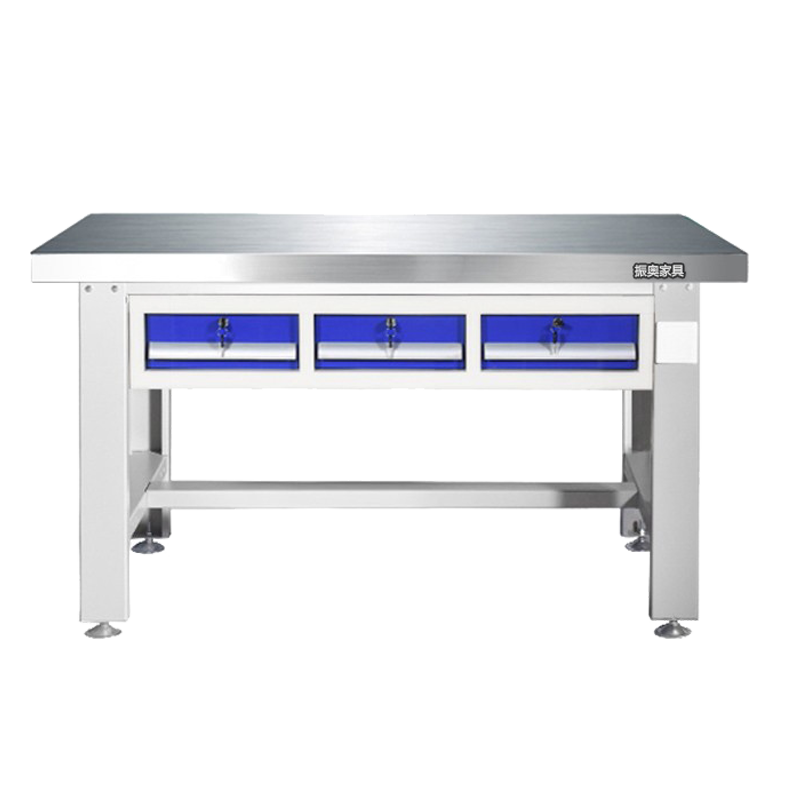 振奥 重型304不锈钢工作台重型工作台桌1800*750*800平三抽高清大图