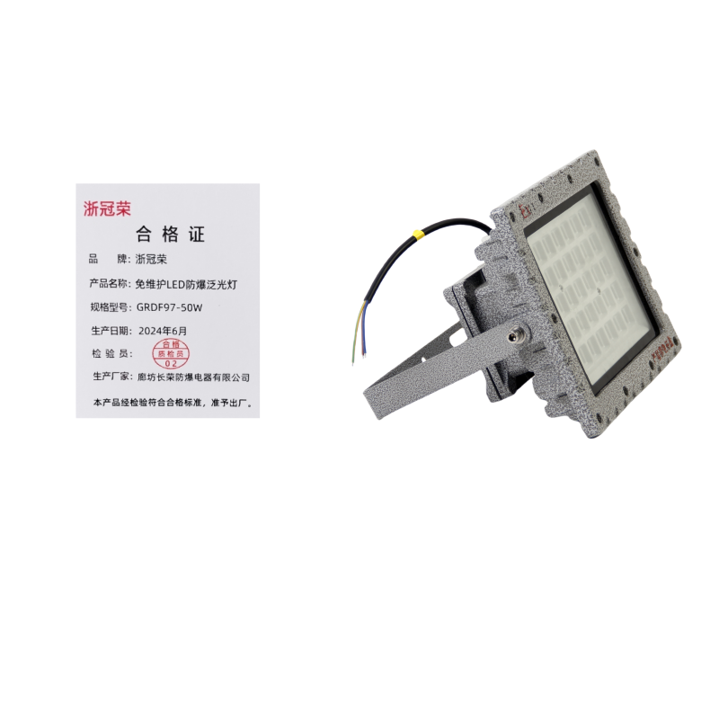 浙冠荣 GRDF97-50W 免维护LED防爆泛光灯高清大图
