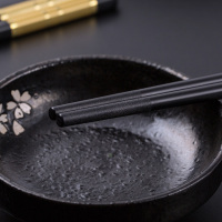 唐宗筷 合金筷子 不发霉易清洗 耐高温 10双装 不含钢 家用酒店日式筷子 金底四圈款24cm C6216