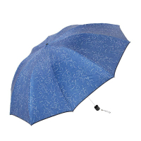 天堂伞 30132ELCJ 写意花黑胶三折双人商务太阳伞晴雨伞