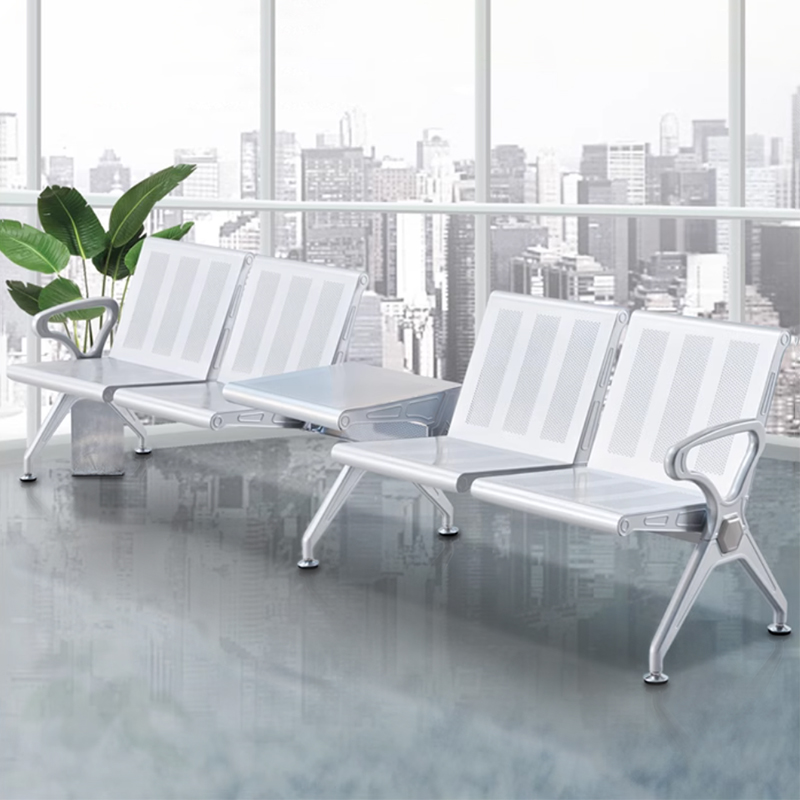 中豫鑫泽 ZYXZ5021044 连排椅机场椅公共座椅长椅等候椅 加厚款四人位加茶几高清大图