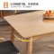 易企采 130*80CM一桌四温莎椅 橡胶实木简约现代小方桌正方形洽谈北欧简易桌椅组合家用小户型餐桌