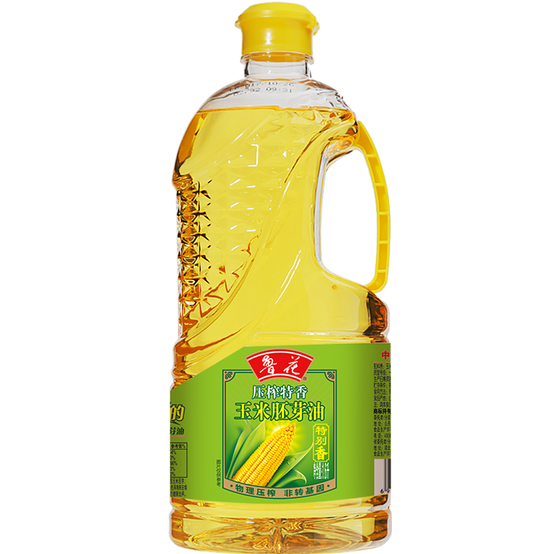 鲁花压榨特香玉米胚芽油1.6L 食用油 非转基因 物理压榨高清大图