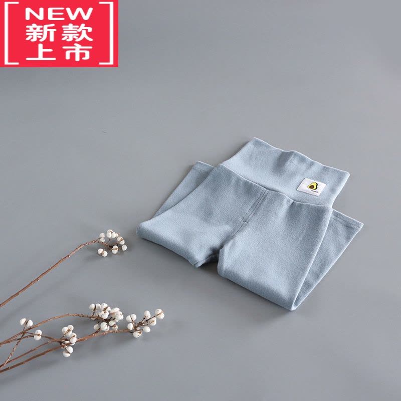 可莉允新款宝宝高腰护肚脐家居裤 男女儿童弹力秋冬打底裤保暖秋裤保暖裤图片