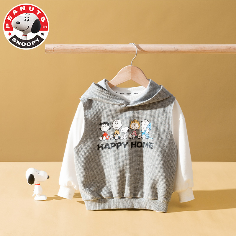 史努比(SNOOPY)新款儿童套装儿童华夫格三件套SXM063