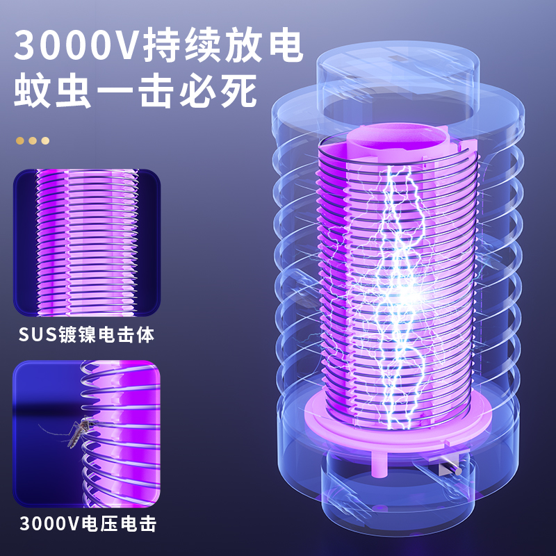智能灭蚊灯充电式户外露营灯家用USB驱蚊器可挂母婴捕蚊子电子灭蚊源头直发高清大图