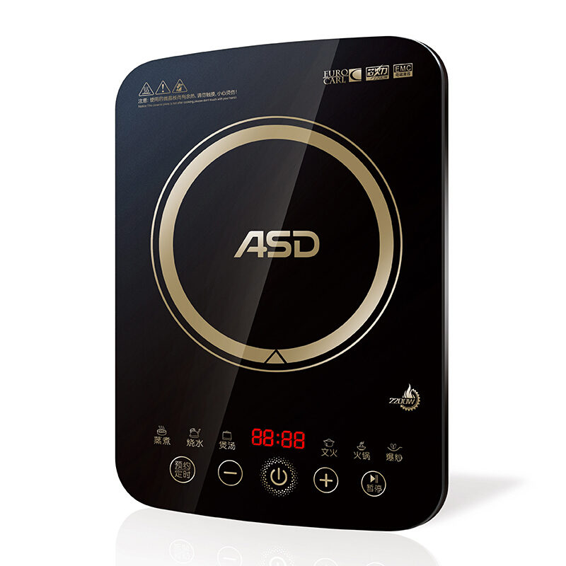 爱仕达(ASD)AI-F2025E(TG) 电磁炉 陶瓷 面板 爆炒-文火煲-火锅-蒸煮-烧水 单台装