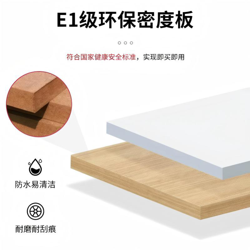 易企采 并排双人位含柜不含椅 240*60CM 职员工位电脑办公桌 单位:张高清大图