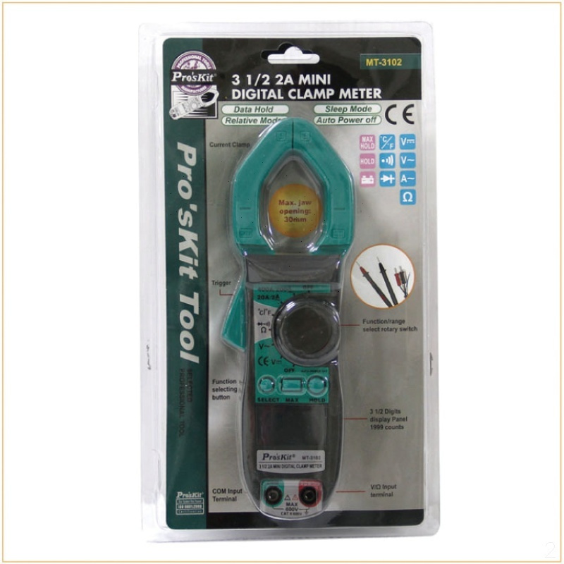 宝工 Pro’sKit MT-3102-C 400A交流钳形表(带温度测试)(包装数量 1套).