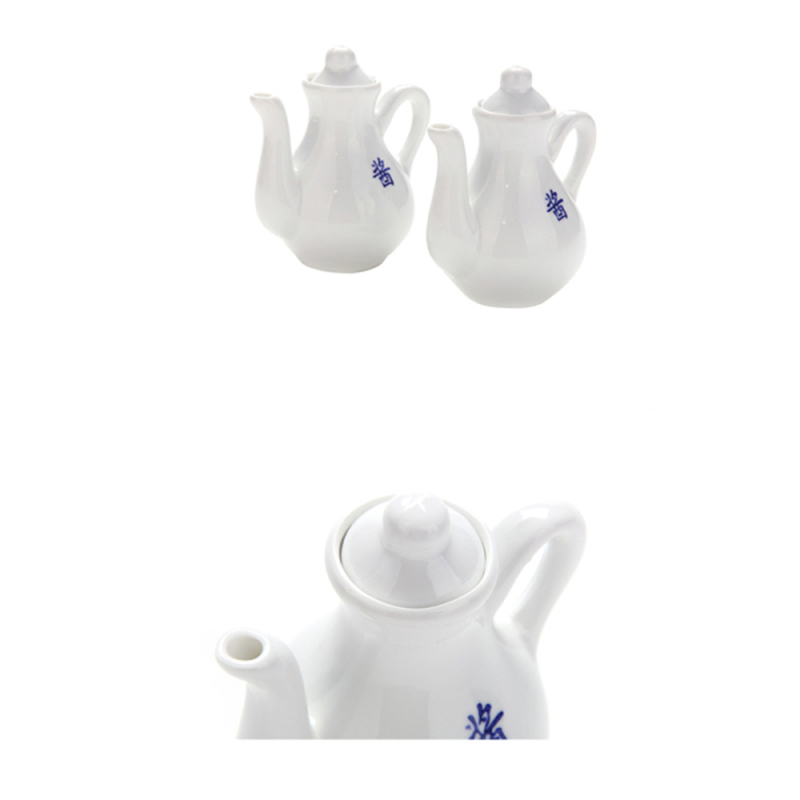 建达 陶瓷白色酱油壶带盖 高10.5*宽6cm(单位:个)