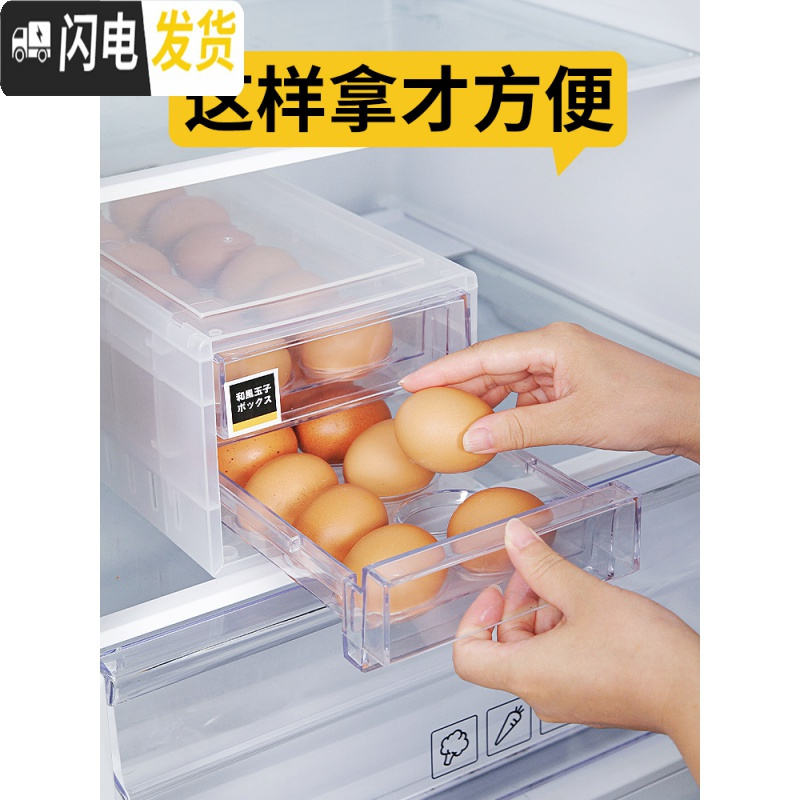 三维工匠鸡蛋盒冰箱侧收纳盒厨房放鸡蛋的盒子蛋格蛋架蛋盒鸡蛋架托高清大图