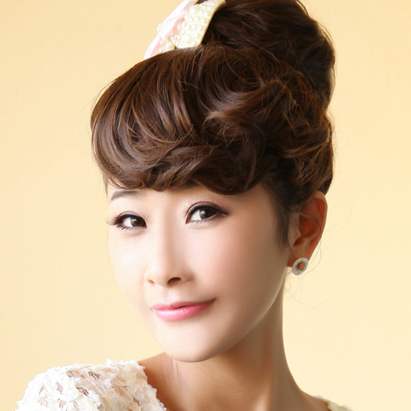 短款复古刘海假发片隐形女头帘假刘海卷发假发刘海片假留海斜刘海片假