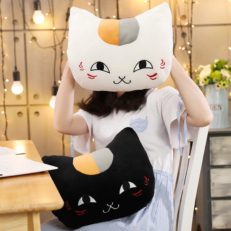 波巧毛绒可爱抱枕水晶绒猫咪手捂图片