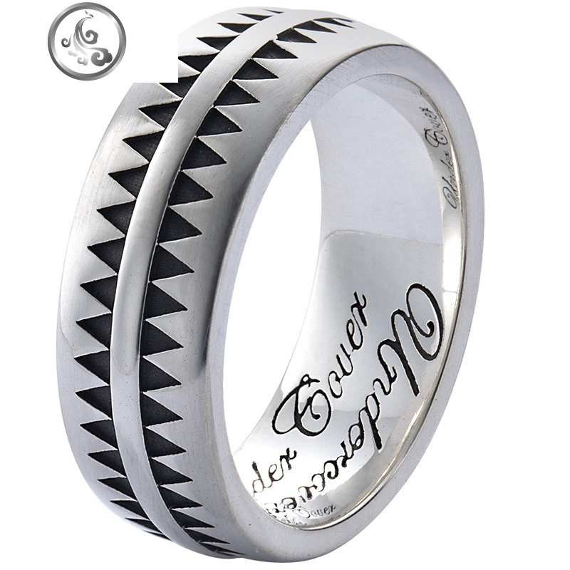 高桥盾戒指霸气复古925纯银高桥吾郎指环男女潮人ins个性单身戒jimi