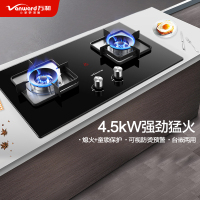万和(Vanward) 天然气燃气灶JZT-C3L560 台式嵌入式燃气灶 4.5kW大火力 钢化玻璃面板双灶 一级能效