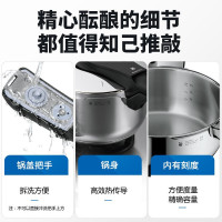 德国WMF福腾宝高压锅德国原装进口家用压力锅不锈钢高压锅 燃气灶电磁炉通用Perfect Element快易锅6.5L