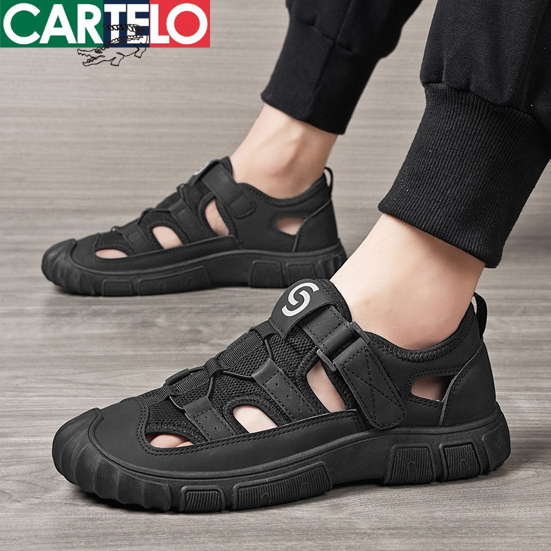 线下专柜同款卡帝乐鳄鱼cartelo新款夏季透气运动户外男士休闲鞋凉鞋