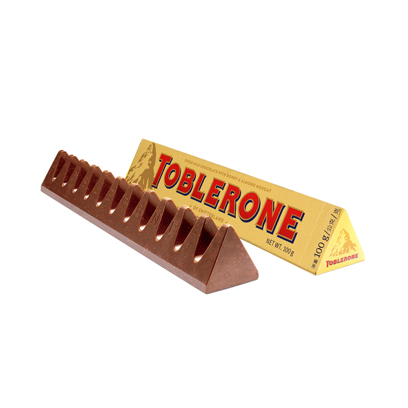 瑞士三角(Toblerone)牛奶巧克力含蜂蜜及巴旦木糖 100g/条高清大图