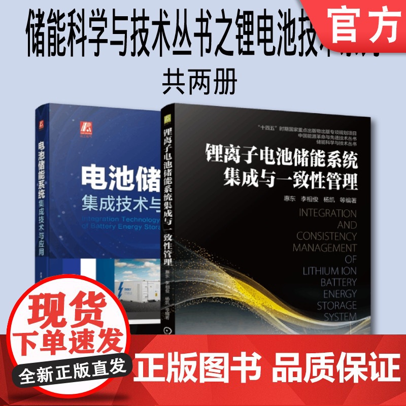 套装 正版 电池储能系统集成技术 共2册 锂离子电池储能系统集成与一致性管理 电池储能系统集成技术与应用