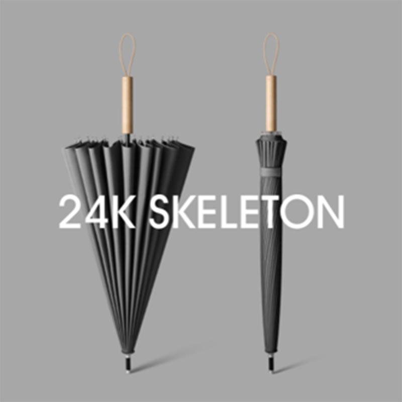 24骨手动]玻纤伞架 280T加厚伞布 原木手柄YF-L2021018