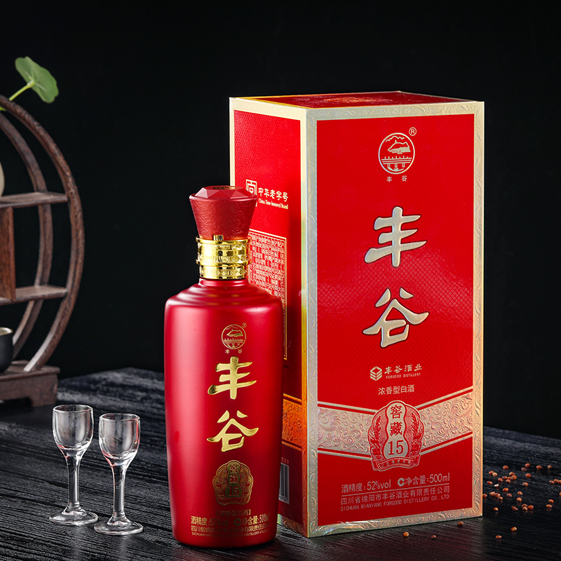 丰谷窖藏15浓香型白酒52度500ml6瓶整箱