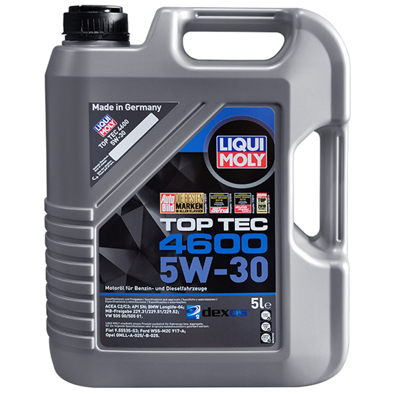 力魔(LIQUI MOLY) 顶技4600 全合成机油 5W-30 C2/ C3 SN/CF 5L 德国原装进口