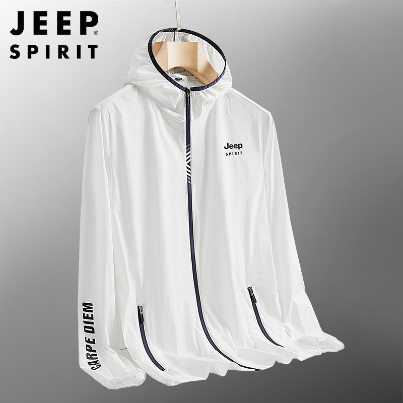 JEEP SPIRIT户外防晒衣夏季轻薄皮肤衣防晒运动风衣防晒服