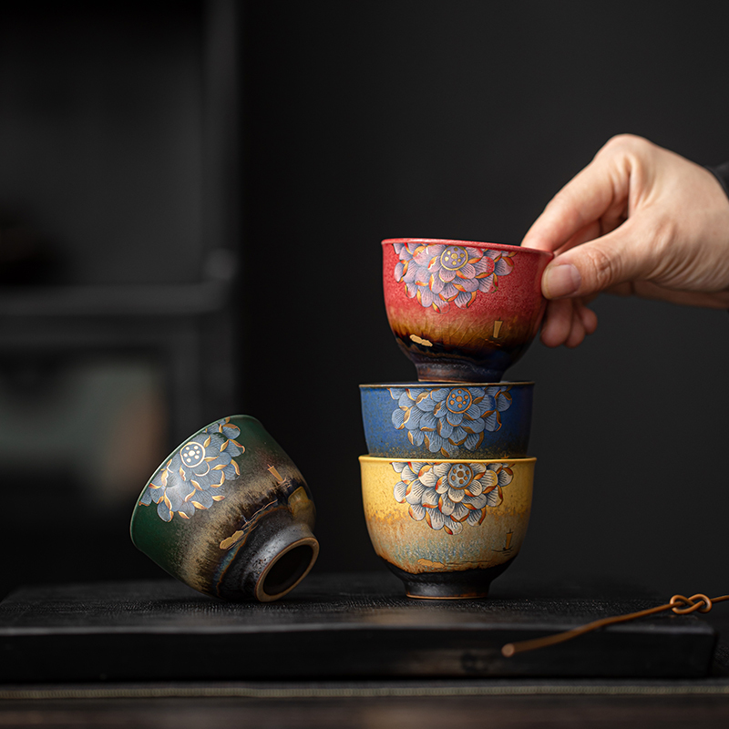 苏氏陶瓷(SUSHI CERAMICS)遇见敦煌祥荷主人杯个人杯品茗杯套装