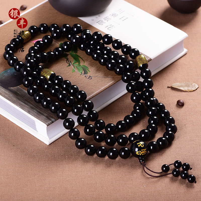 天然玛瑙项链108佛珠男士文玩把件居家挂饰送礼收藏生日礼物包邮视频