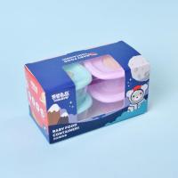 食品级pp（塑料）款4*120ml 宝宝辅食盒玻璃可蒸煮婴儿辅食碗储存盒冷冻保鲜盒蒸蛋碗儿童餐具