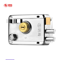 玥玛外装门锁老式防盗门锁大门木门铁门锁双保险锁750C-698左开有边