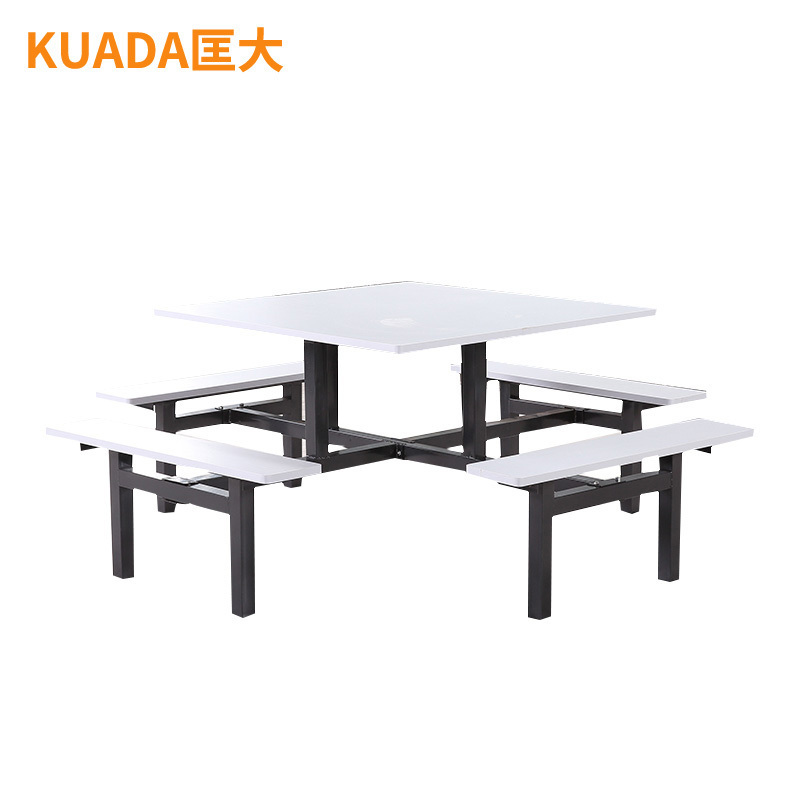 匡大学校食堂1.2米方形不锈钢组合餐桌KD-CZ-QT25