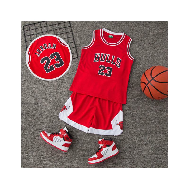 男童篮球服夏季无袖速干衣小学生男孩透气球衣夏装足球服运动套装图片