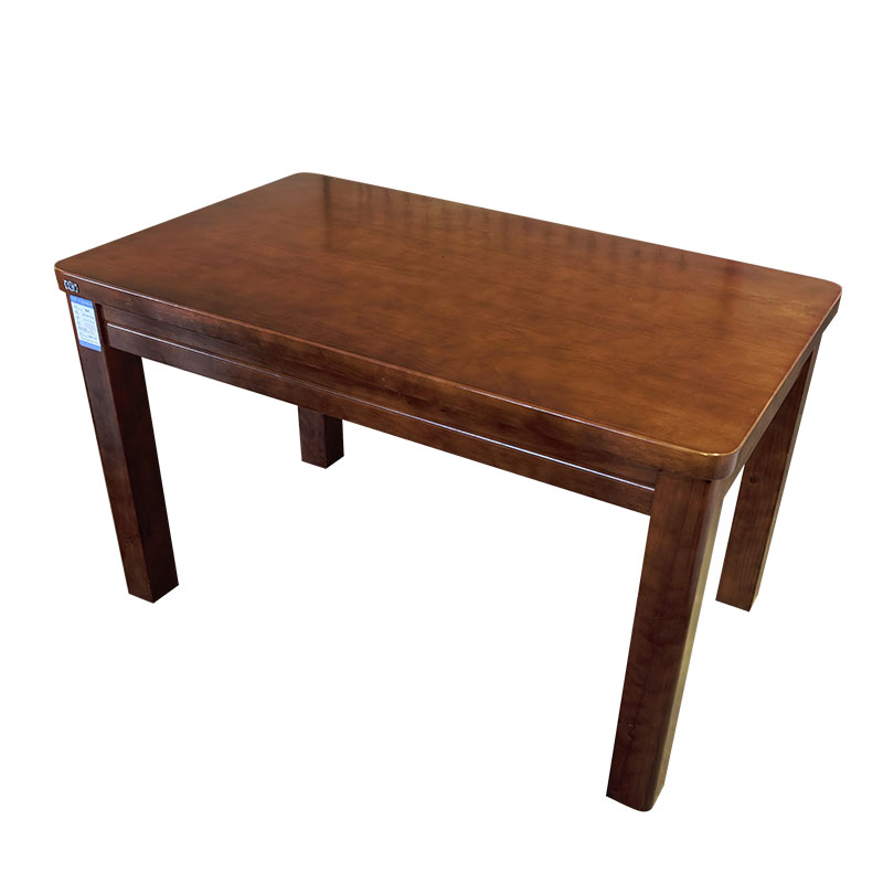 亿铁(YI TIE)实木餐桌方形饭桌方桌130*80*76cm/张高清大图